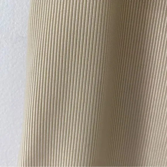 WeWoreWhat Scoop Ribbed Bodysuit Gold Chain Belt Khaki L Large NWOT - Picture 2 of 9